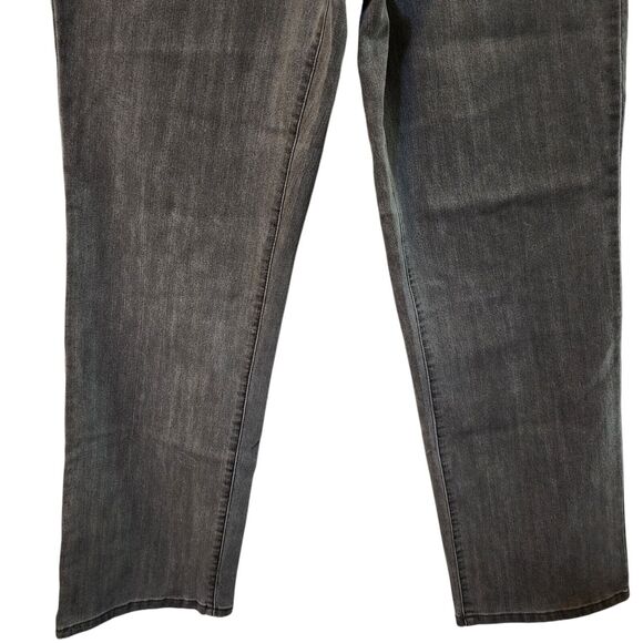 Christopher & Banks Womens Jeans Size 14 Gray Studded Pockets Straight Mid Rise - Picture 5 of 11